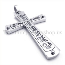 Pendentif Croix En Titane À Motif De Croix Creuse Intégrée