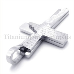 Pendentif Croix En Titane À Deux Couches, Style Bible