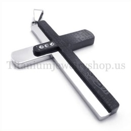 Pendentif Croix En Titane À Deux Couches, Style Bible