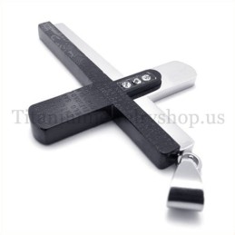 Pendentif Croix En Titane À Deux Couches, Style Bible