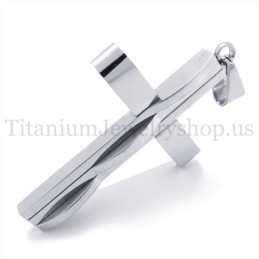 Pendentif Croix En Titane Pour Homme En Argent Et Mode