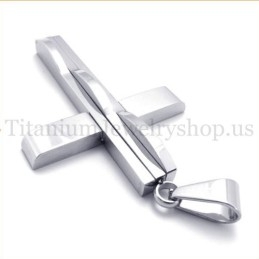 Pendentif Croix En Titane Pour Homme En Argent Et Mode