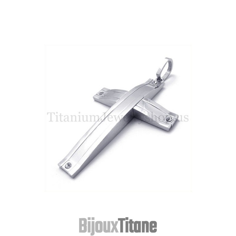 Pendentif Croix En Titane Argenté Super Succinct Pendentif Croix En Titane Argenté Super Succinct