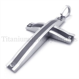 Pendentif Croix En Titane Noir Super Succinct