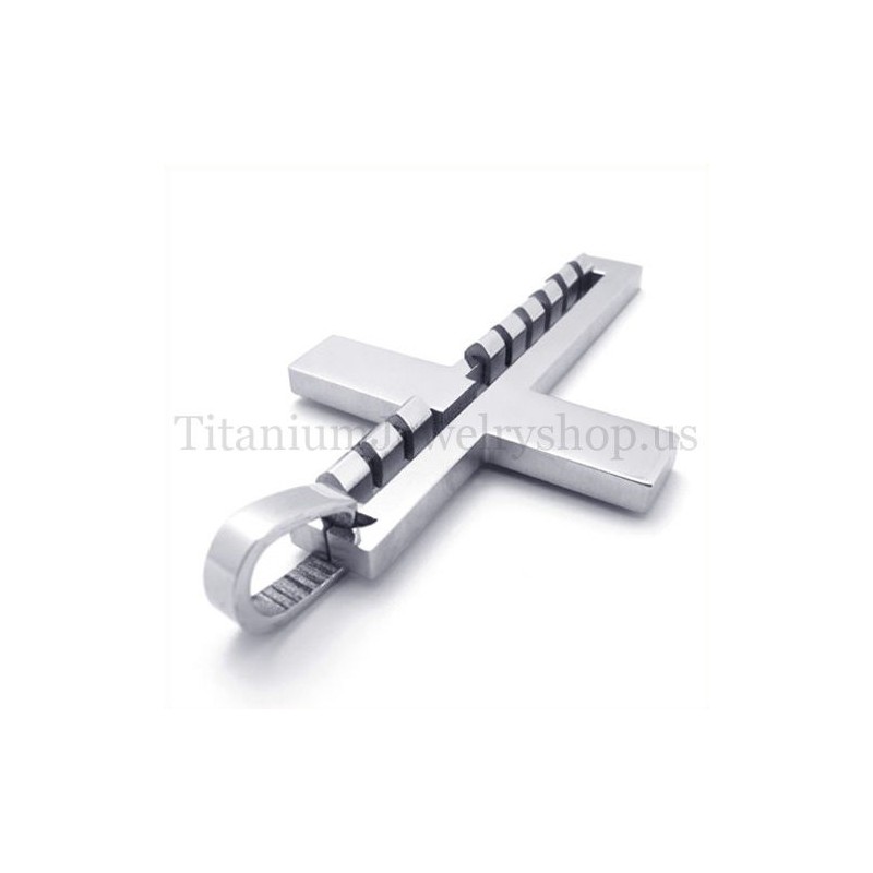 Pendentif Croix En Titane Argenté Fashion Bump Pendentif Croix En Titane Argenté Fashion Bump