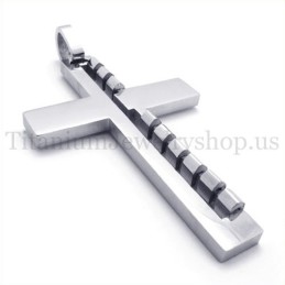 Pendentif Croix En Titane Argenté Fashion Bump