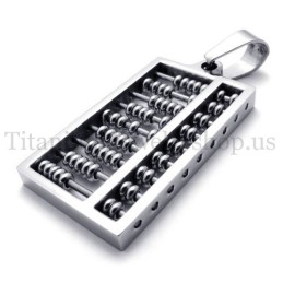 Pendentif En Titane Et Argent Abacus