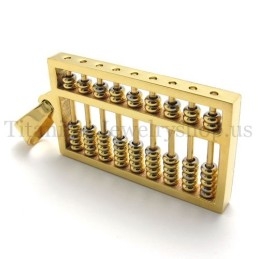Pendentif Abacus En Titane Et Or