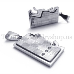 Pendentif En Titane Et Argent À Deux Couches, Amoureux Entrelacés