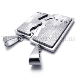 Pendentif En Titane Et Argent À Deux Couches, Amoureux Entrelacés