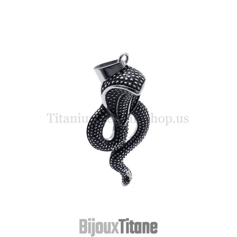 Pendentif En Titane Black King Cobra Pendentif En Titane Black King Cobra