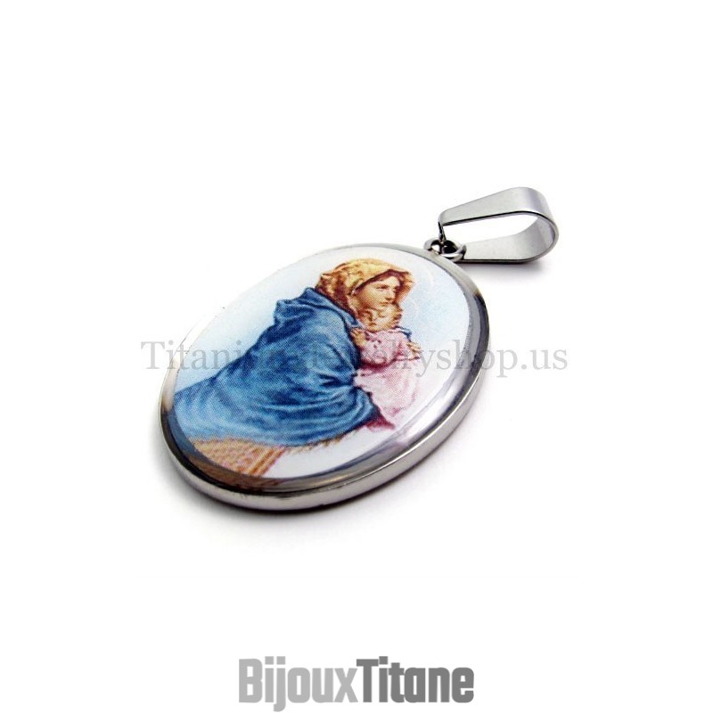 Pendentif En Titane De La Série Madonna Et Jésus Pendentif En Titane De La Série Madonna Et Jésus