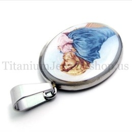 Pendentif En Titane De La Série Madonna Et Jésus