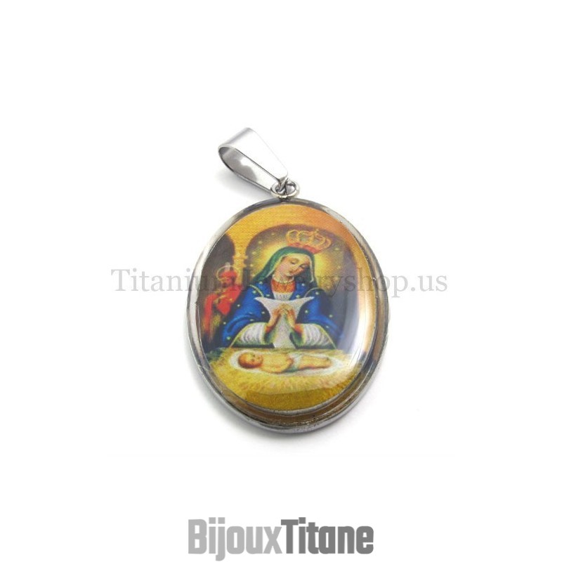 Pendentif En Titane De La Série Madonna Et Jésus Pendentif En Titane De La Série Madonna Et Jésus