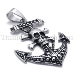 Pendentif En Titane Ancre De Bateau Pirate