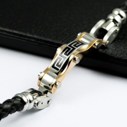 Bracelet En Cuir Titane Avec Tableau Mural