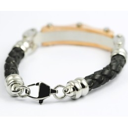 Bracelet En Cuir Titane Avec Tableau Mural