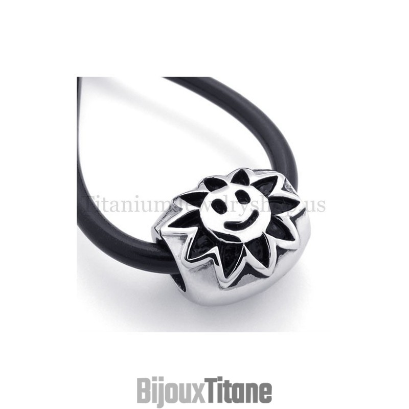 Pendentif Ellipsoïdal En Titane Avec Perle Porte-Bonheur Tournesol Pendentif Ellipsoïdal En Titane Avec Perle Porte-Bonheur Tournesol