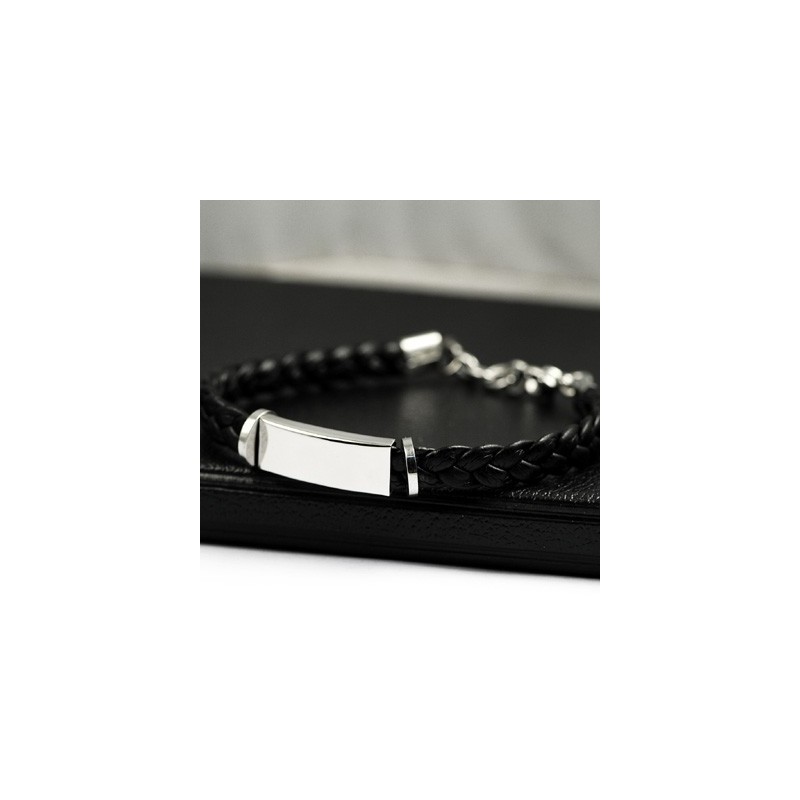 Bracelet En Cuir Et Titane Édition Fine Bracelet En Cuir Et Titane Édition Fine