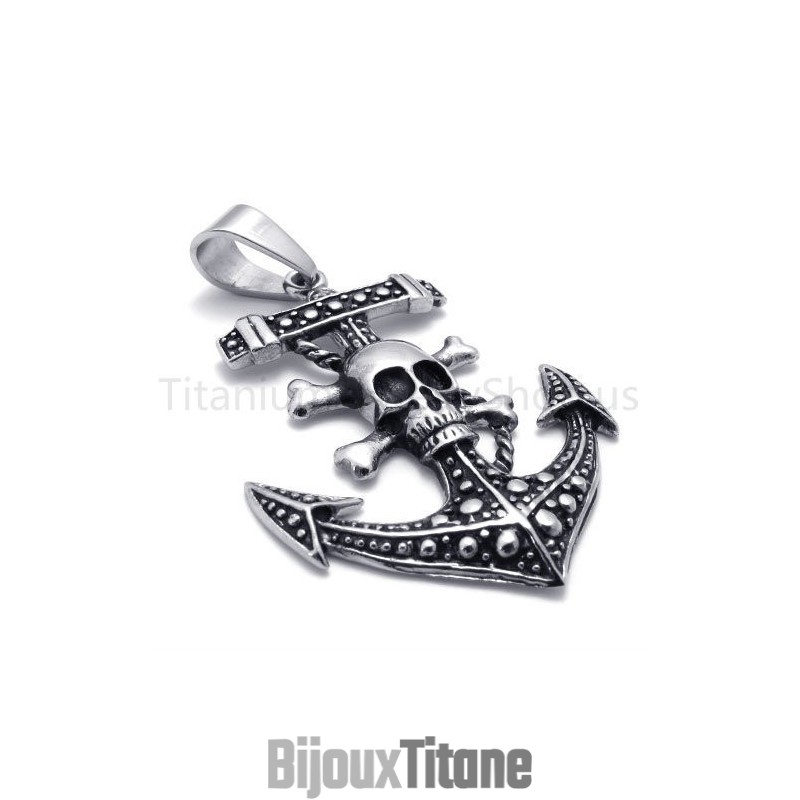 Nouveau Pendentif Classique En Titane Représentant Une Ancre De Bateau Pirate Nouveau Pendentif Classique En Titane Représentant Une Ancre De Bateau Pirate