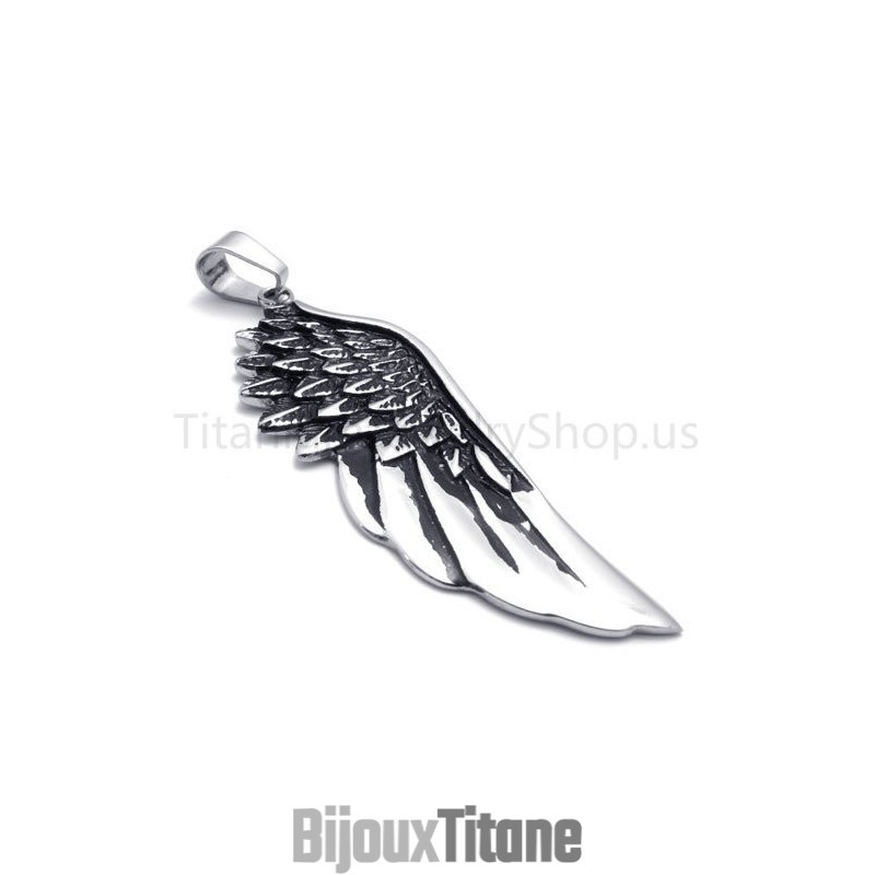 Nouveau Pendentif Classique En Titane Avec Aile De Diable Nouveau Pendentif Classique En Titane Avec Aile De Diable