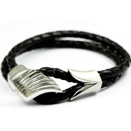 Bracelet En Cuir Et Titane