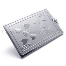 Nouveau Pendentif En Titane Argenté En Forme De Carte À Jouer (10)