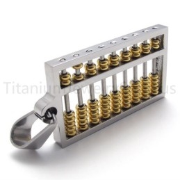 Nouveau Pendentif Golden Abacus En Titane