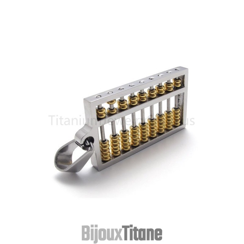 Nouveau Pendentif Golden Abacus En Titane Nouveau Pendentif Golden Abacus En Titane