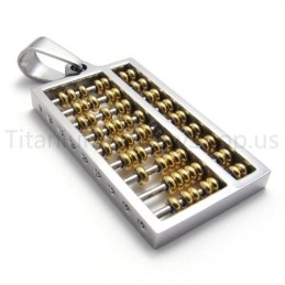 Nouveau Pendentif Golden Abacus En Titane