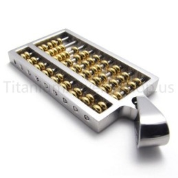 Nouveau Pendentif Golden Abacus En Titane