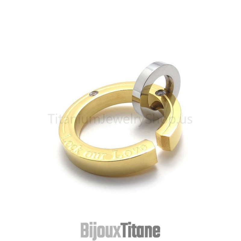 Nouveau Pendentif En Titane Doré Avec Anneau De Fracture Nouveau Pendentif En Titane Doré Avec Anneau De Fracture