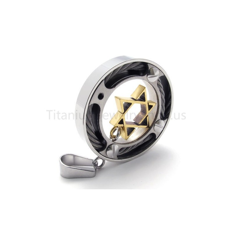 Nouveau Pendentif Hexagramme En Titane Nouveau Pendentif Hexagramme En Titane