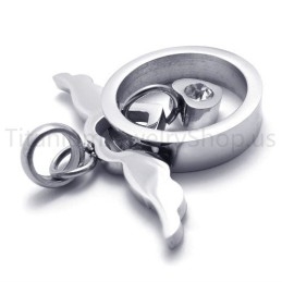 Nouveau Joli Pendentif En Titane Argenté