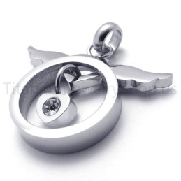 Nouveau Joli Pendentif En Titane Argenté