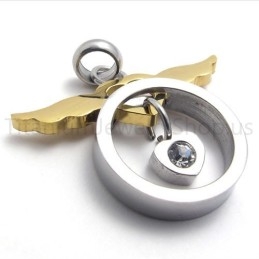 Nouveau Joli Pendentif En Titane Doré