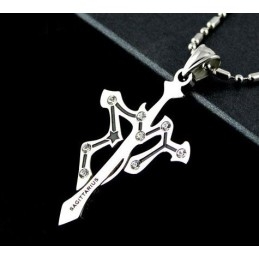 Collier Avec Pendentif Croix Du Sagittaire En Titane Pur