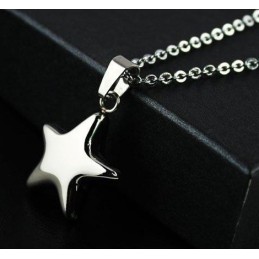 Pendentifs Et Collier En Titane Pur Silver Star