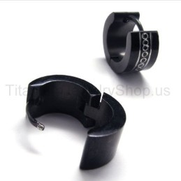 Boucles D'Oreilles En Titane Noir