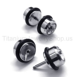 Boucles D'Oreilles En Titane Avec Barre