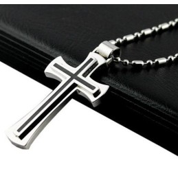 Pendentif Croix Pour Homme En Titane Pur 01