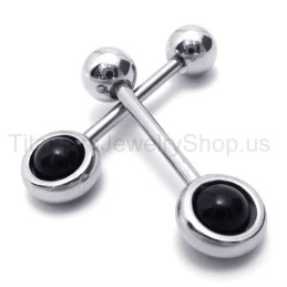 Boucles D'Oreilles En Titane Et Argent Magic Stick