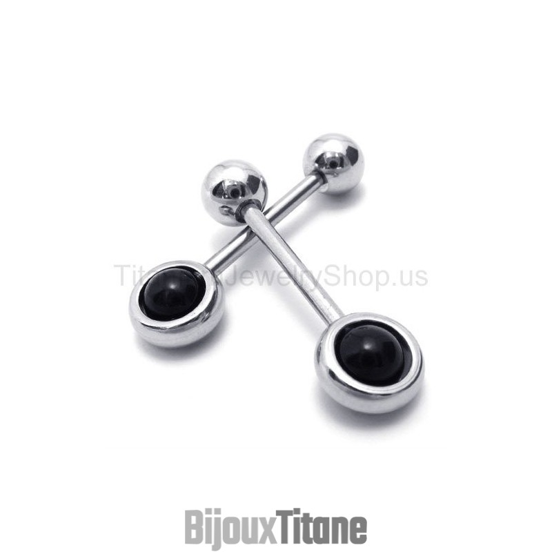 Boucles D'Oreilles En Titane Et Argent Magic Stick Boucles D'Oreilles En Titane Et Argent Magic Stick