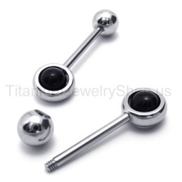 Boucles D'Oreilles En Titane Et Argent Magic Stick