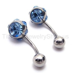 Boucles D'Oreilles Fines En Argent Et Titane Avec Diamants Bleus