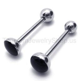 Boucles D'Oreilles Fines En Titane Argenté