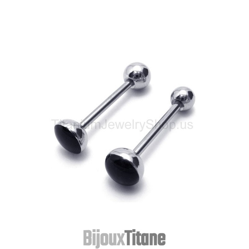 Boucles D'Oreilles Fines En Titane Argenté Boucles D'Oreilles Fines En Titane Argenté