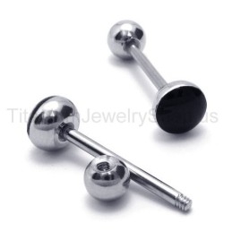Boucles D'Oreilles Fines En Titane Argenté
