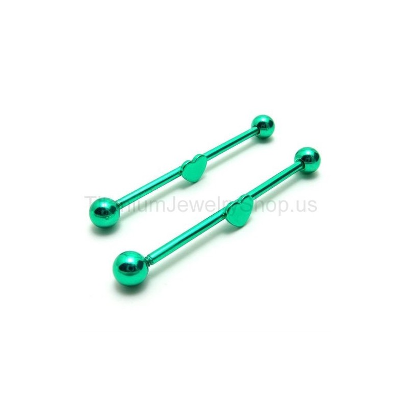 Boucles D'Oreilles En Titane Avec Bâton Magique En Forme De Cœur Boucles D'Oreilles En Titane Avec Bâton Magique En Forme De Cœur