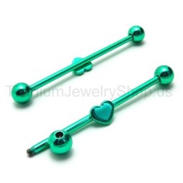 Boucles D'Oreilles En Titane Avec Bâton Magique En Forme De Cœur